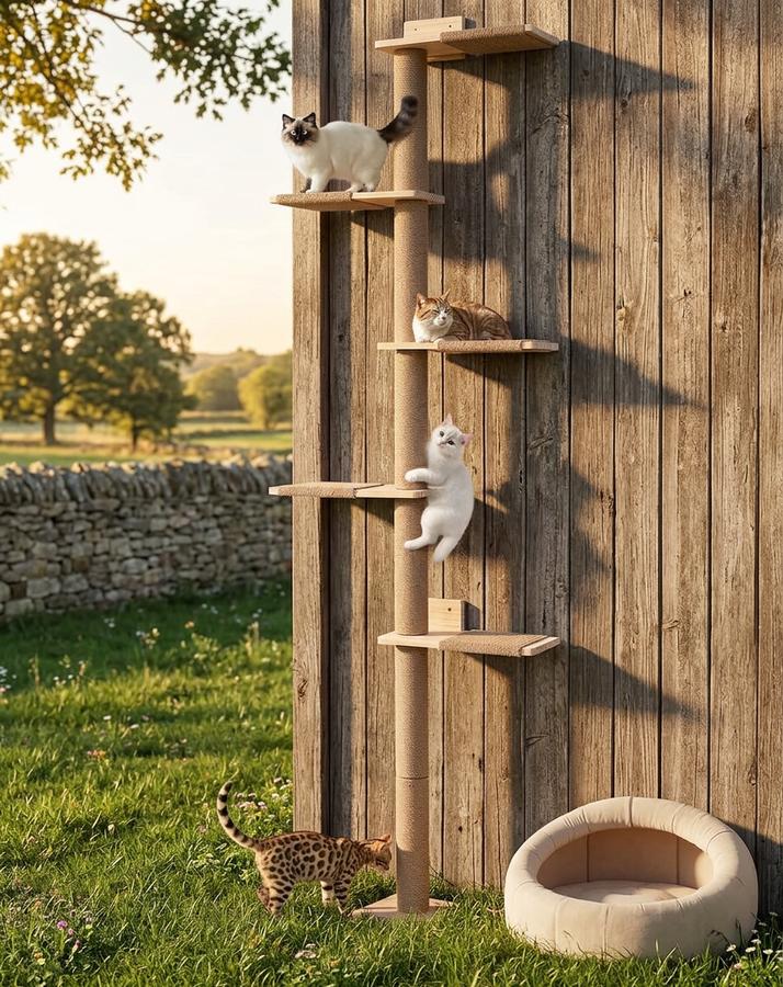 Wall-Mount vs Floor-to-Ceiling Cat Trees for Small Apartments